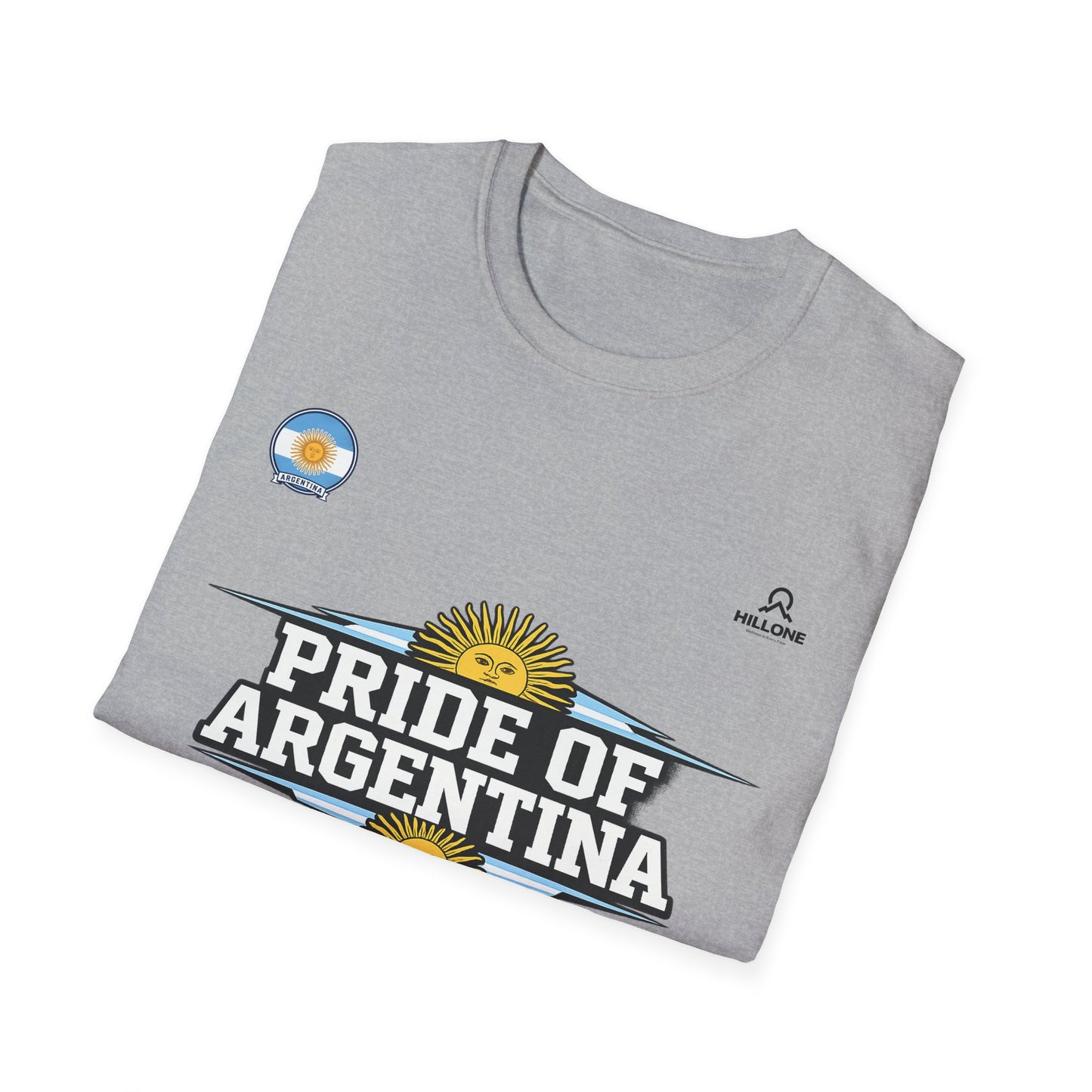 Pride of Argentina T-Shirt — Argentine Flag Sun Football Fan Tee