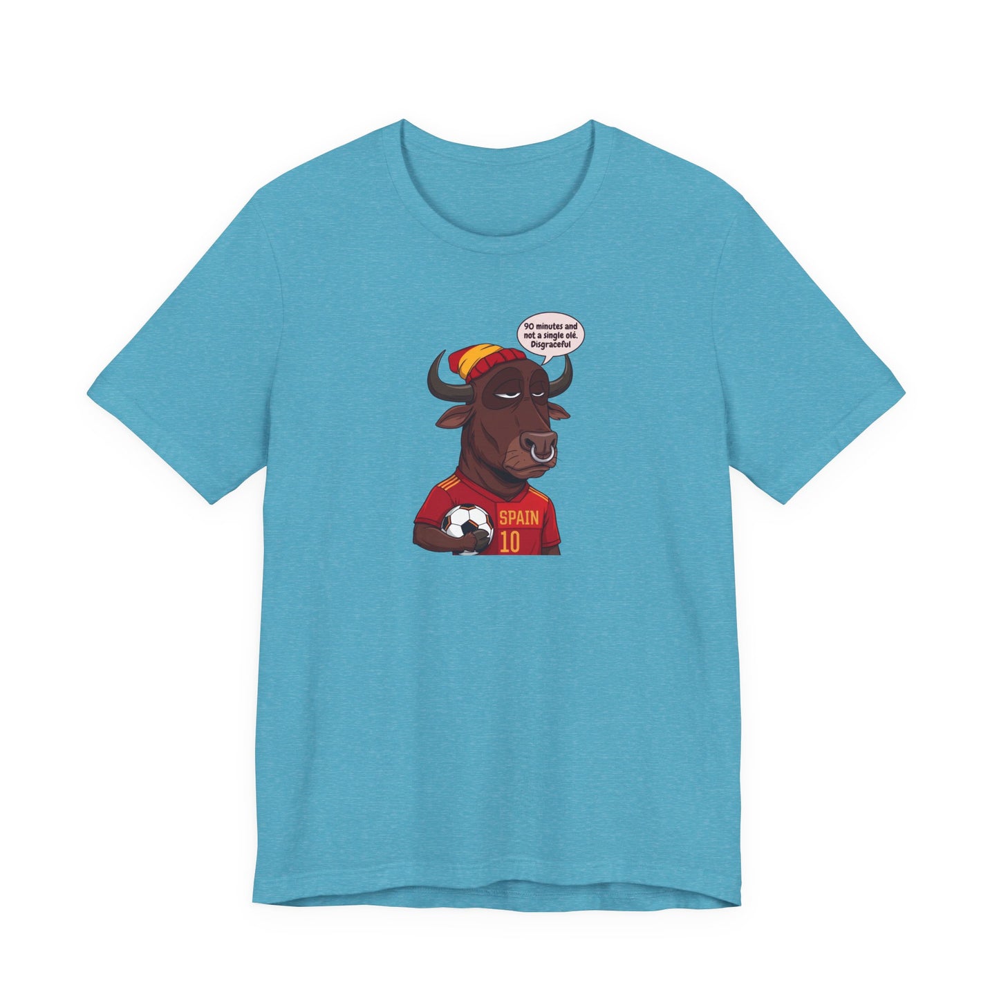 Bull Soccer Fan Tee – "I support my team with passion" Spain Jersey Design