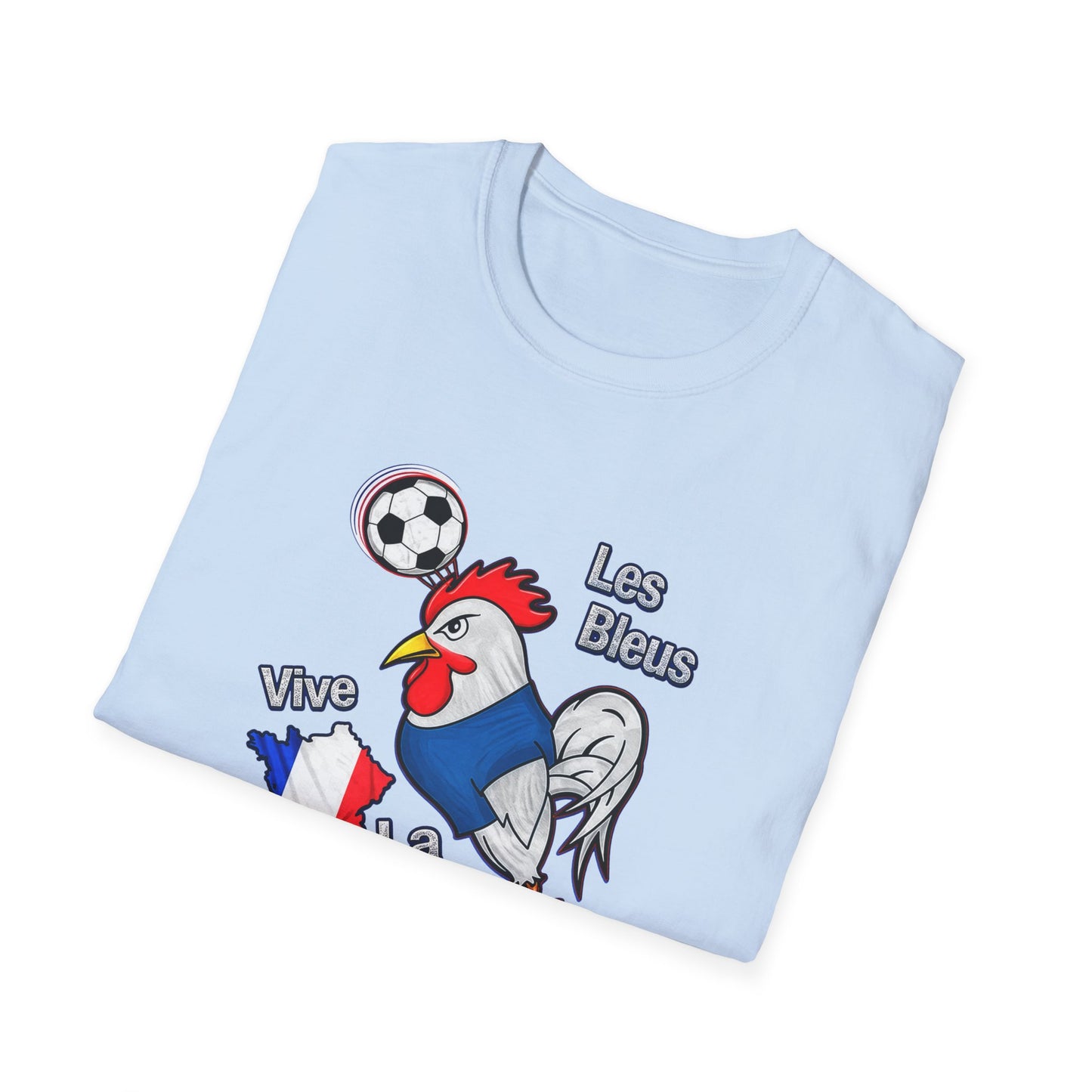 France Soccer T-Shirt – "Vive France" Les Bleus Rooster Football Tee