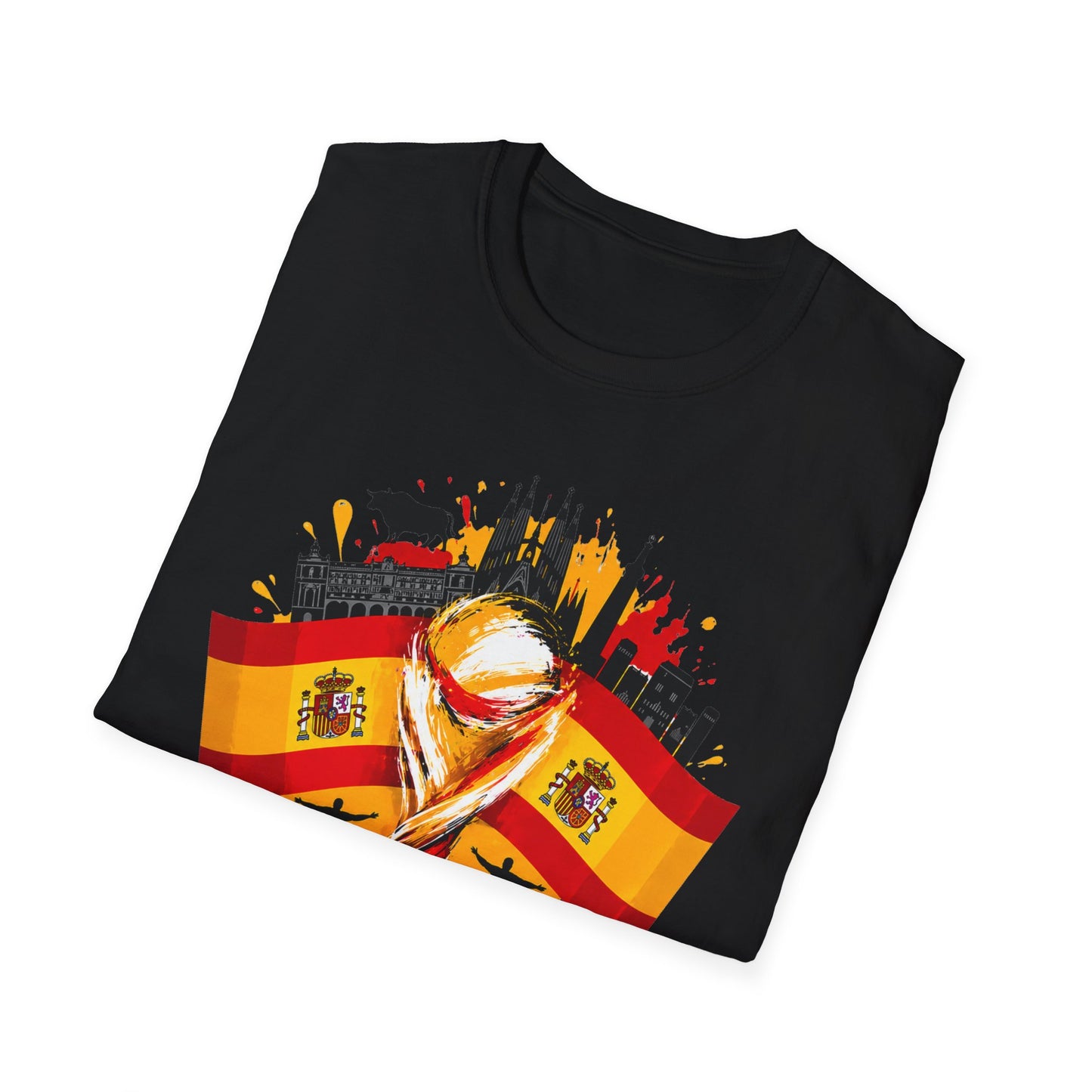 Spain 2026 World Cup T-Shirt – Spanish Flag & Trophy Soccer Fan Tee