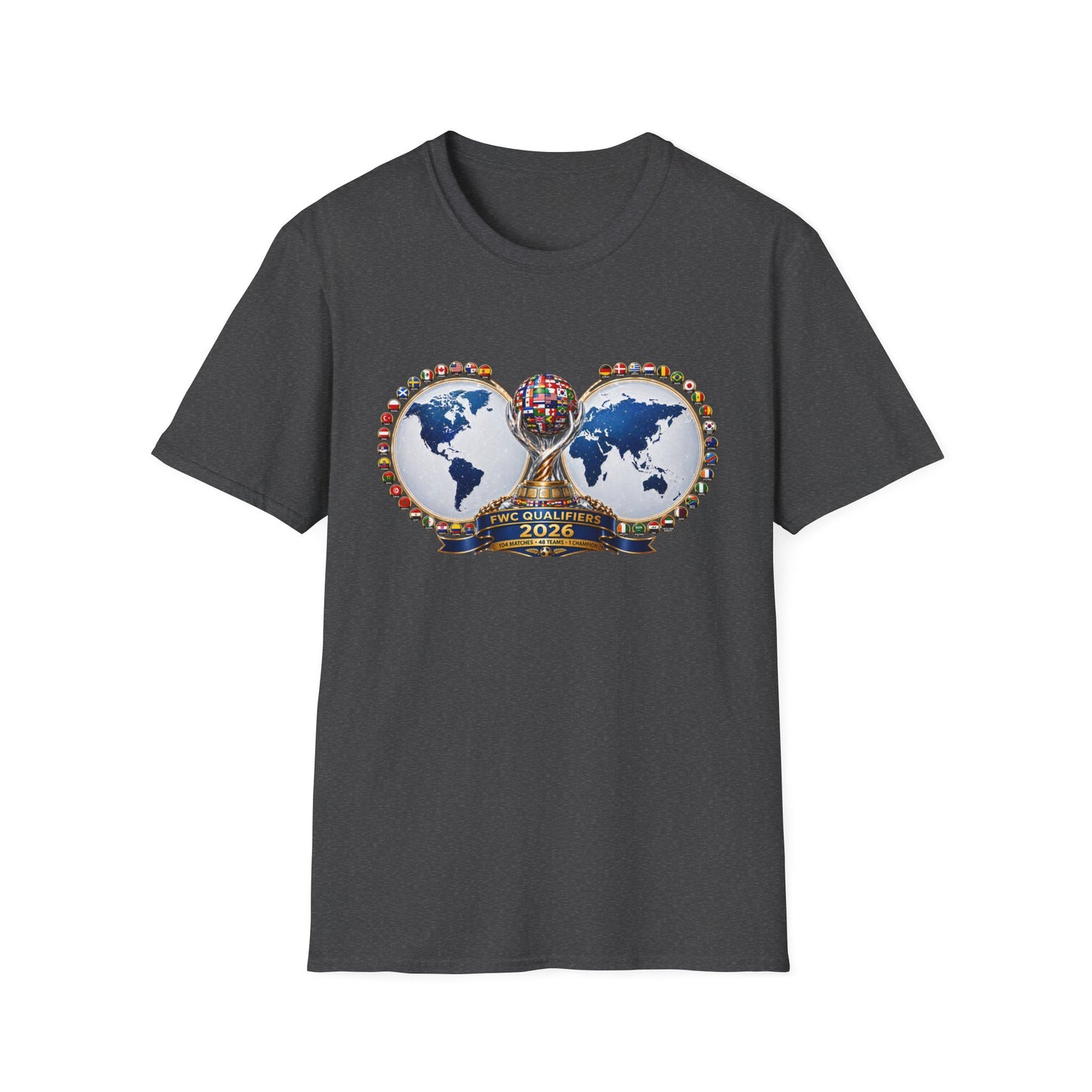 World Cup 2026 Soccer Trophy T-Shirt – Global Teams Emblem