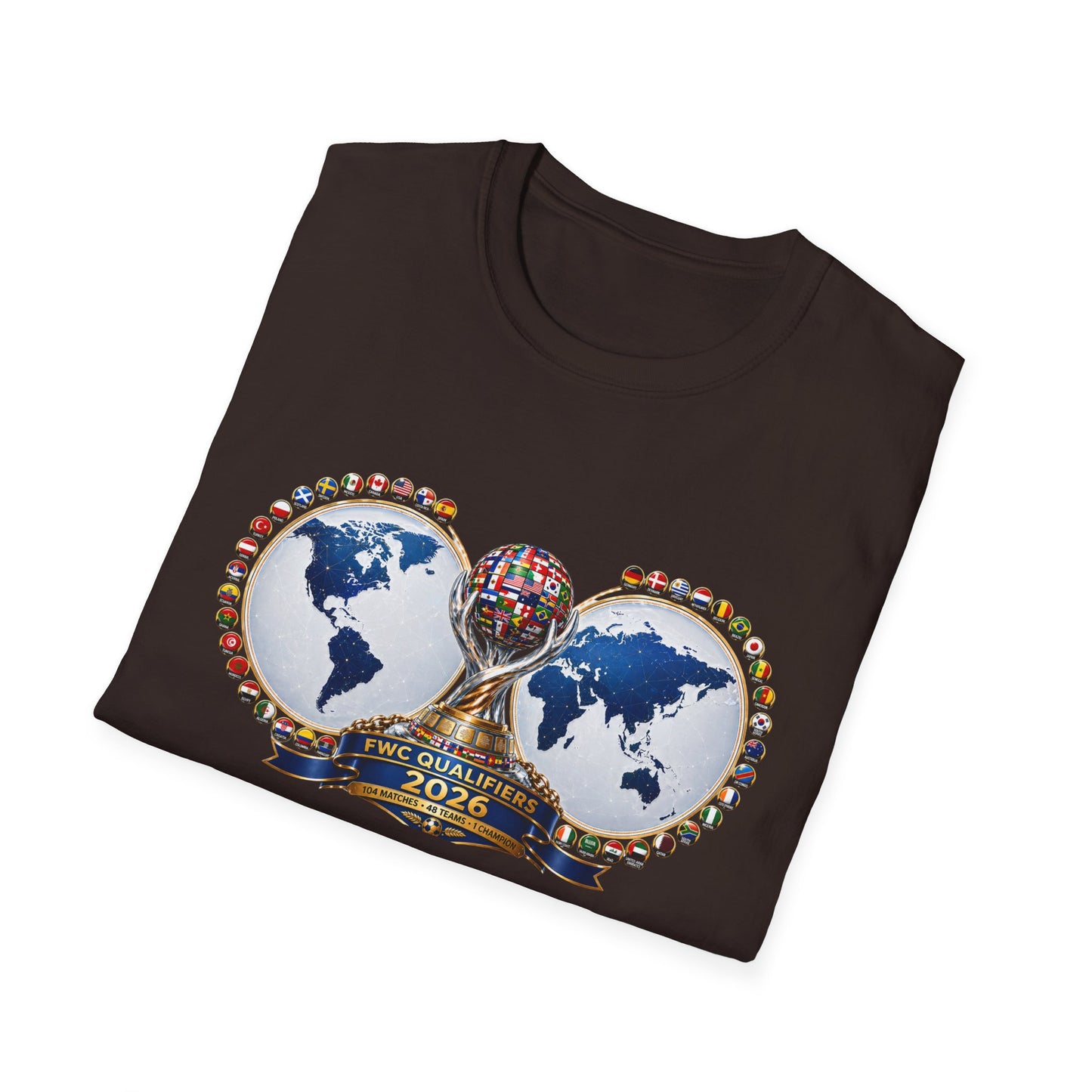World Cup 2026 Soccer Trophy T-Shirt – Global Teams Emblem