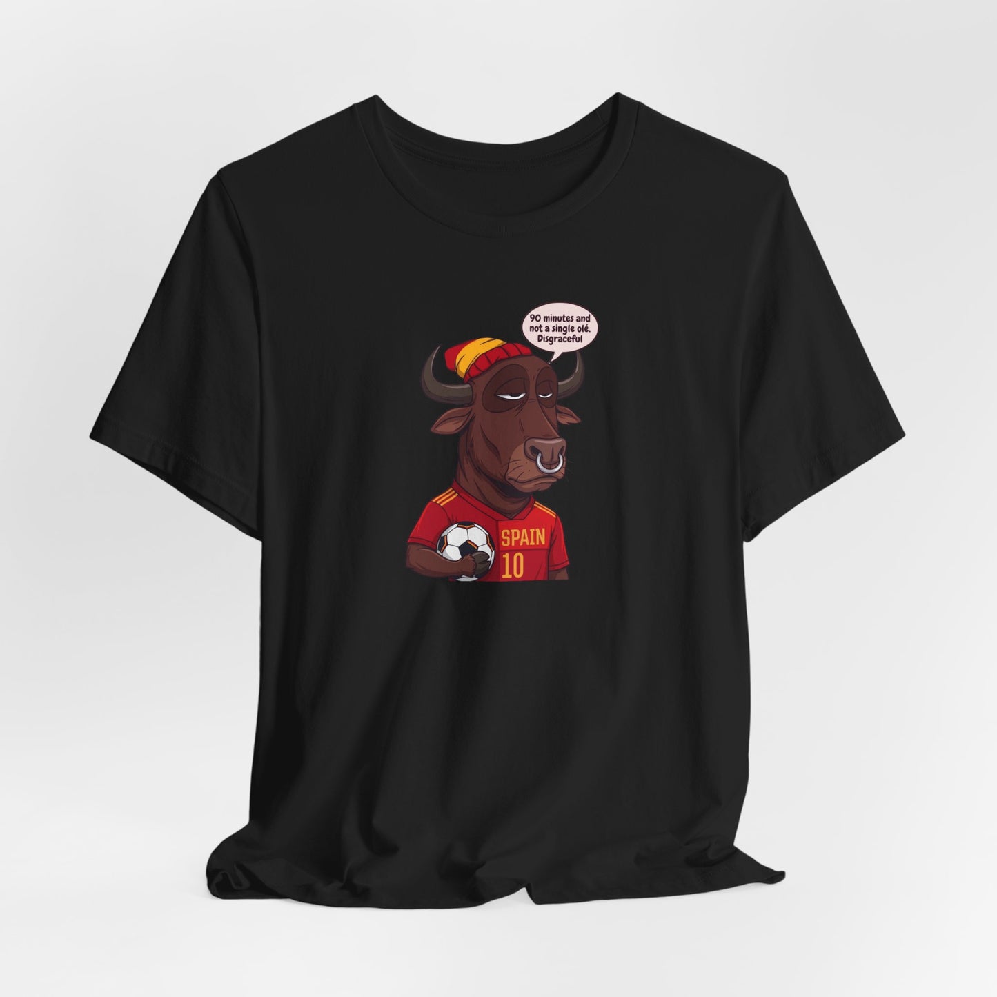 Bull Soccer Fan Tee – "I support my team with passion" Spain Jersey Design
