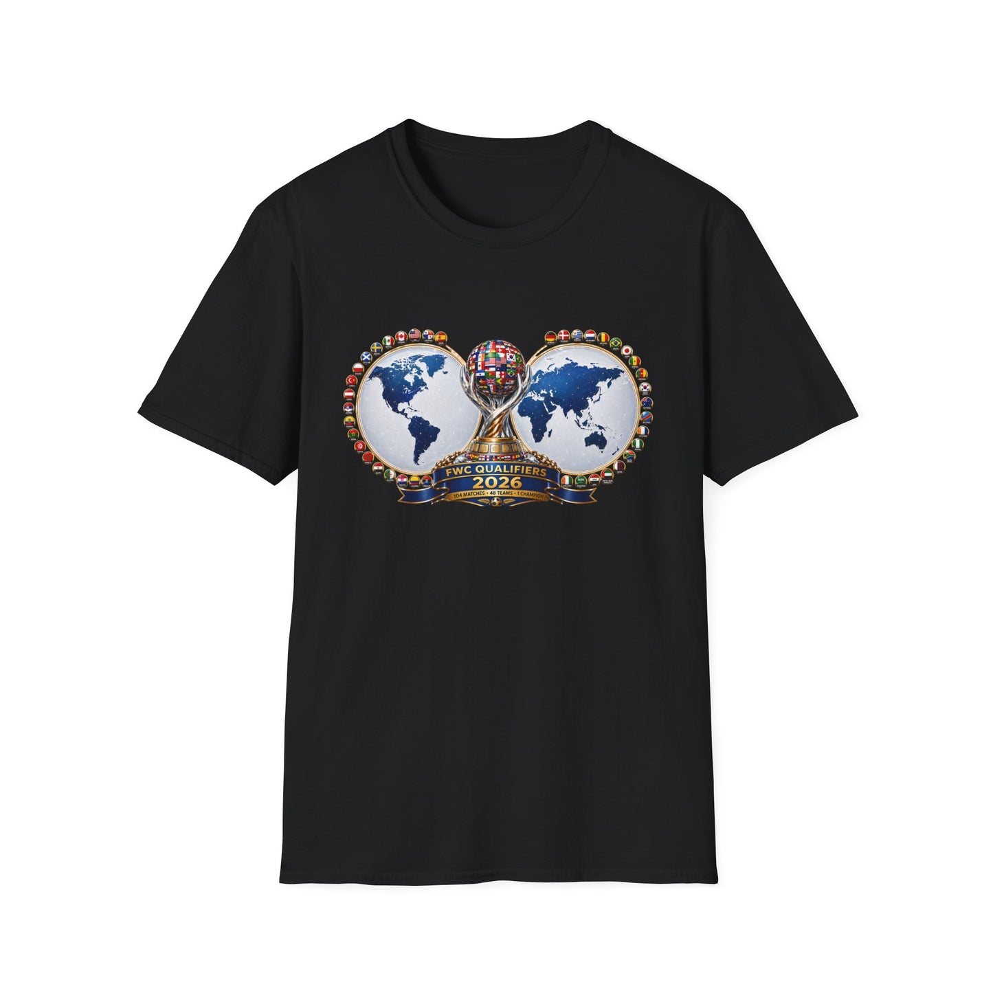World Cup 2026 Soccer Trophy T-Shirt – Global Teams Emblem