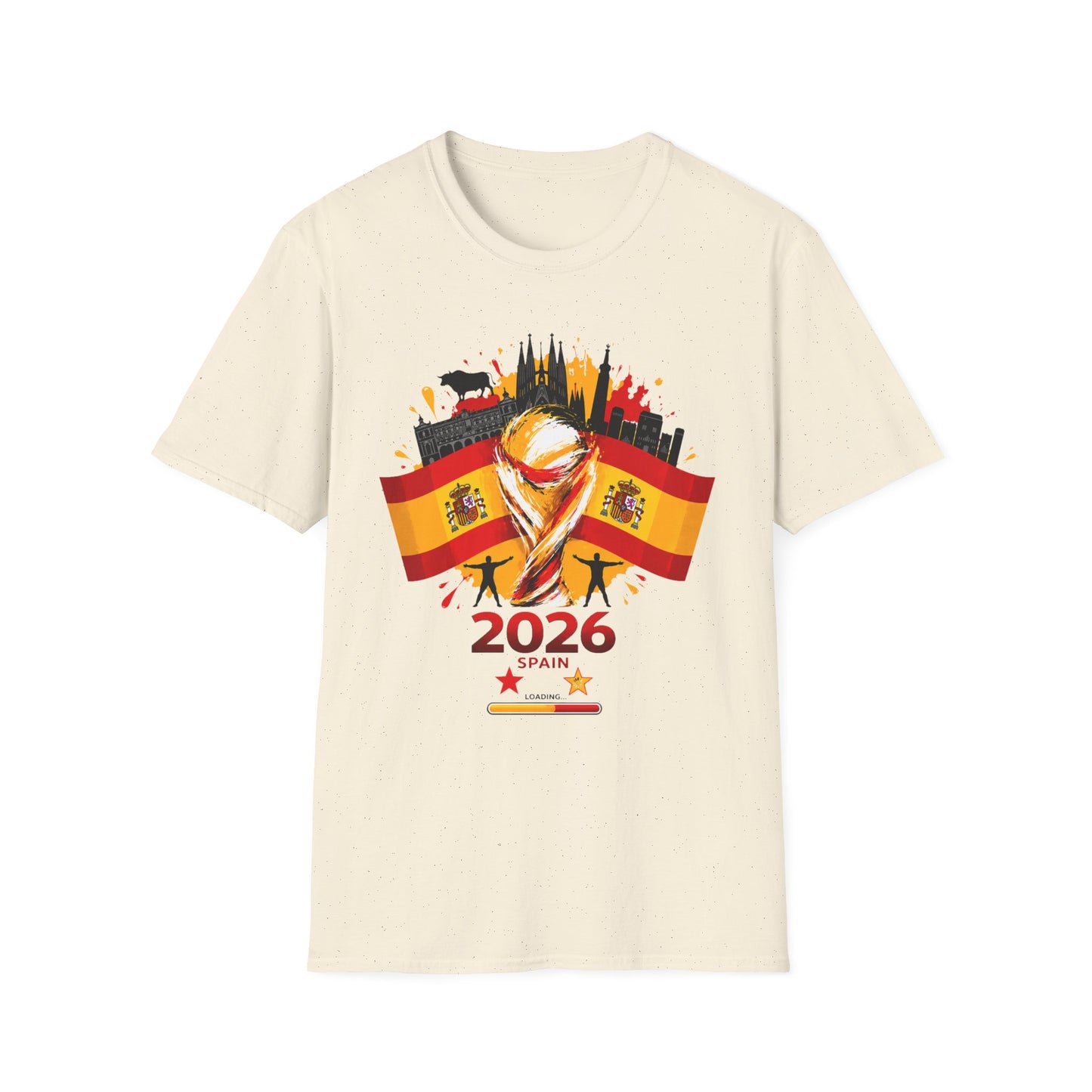 Spain 2026 World Cup T-Shirt – Spanish Flag & Trophy Soccer Fan Tee