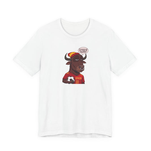 Bull Soccer Fan Tee – "I support my team with passion" Spain Jersey Design