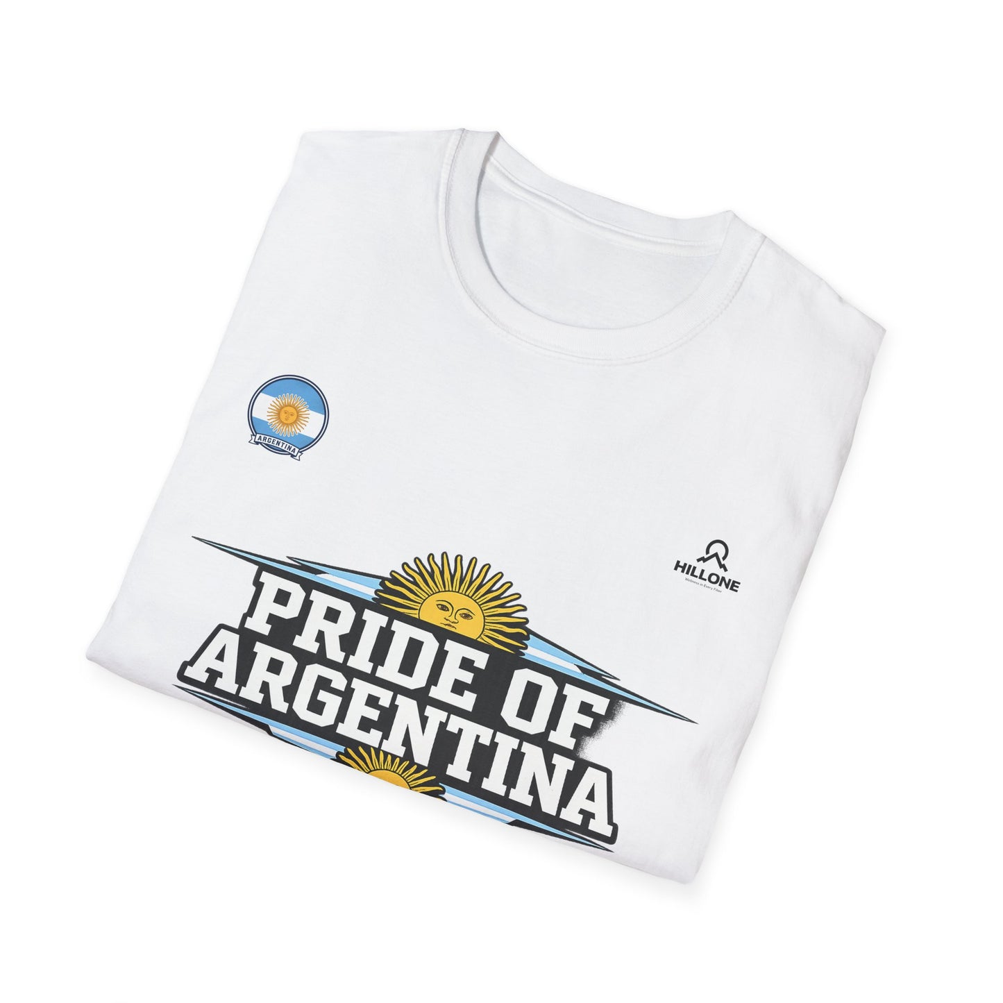 Pride of Argentina T-Shirt — Argentine Flag Sun Football Fan Tee