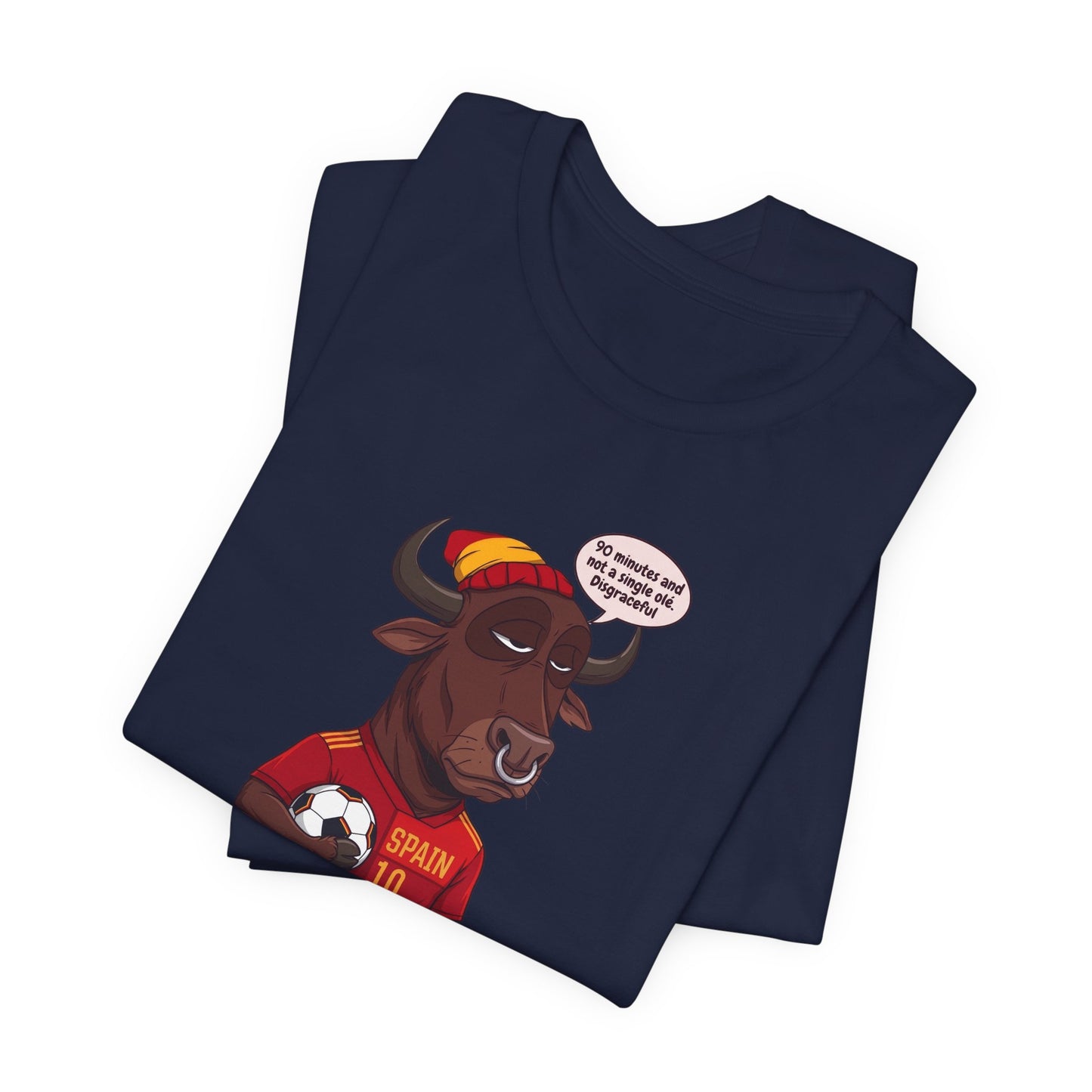 Bull Soccer Fan Tee – "I support my team with passion" Spain Jersey Design