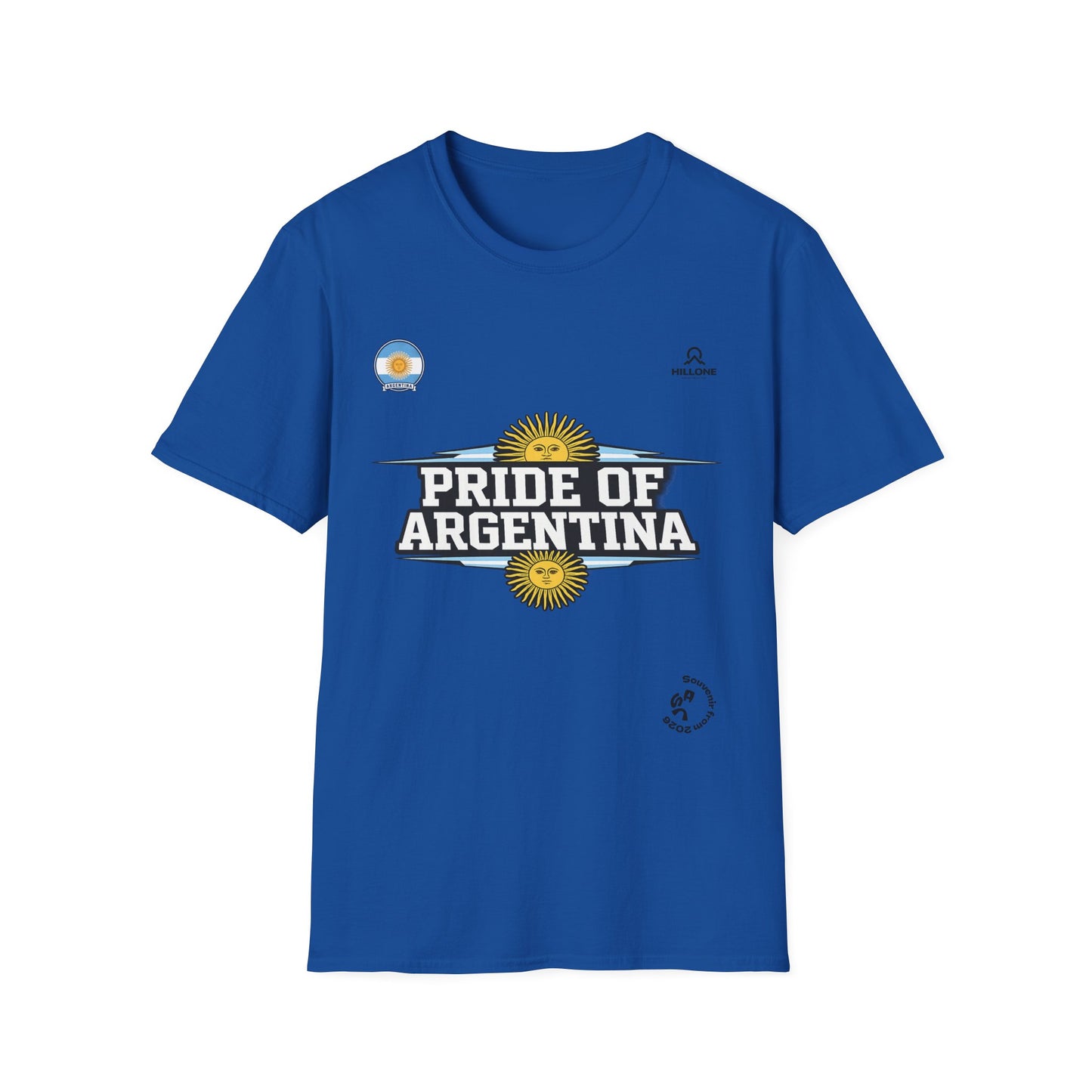 Pride of Argentina T-Shirt — Argentine Flag Sun Football Fan Tee