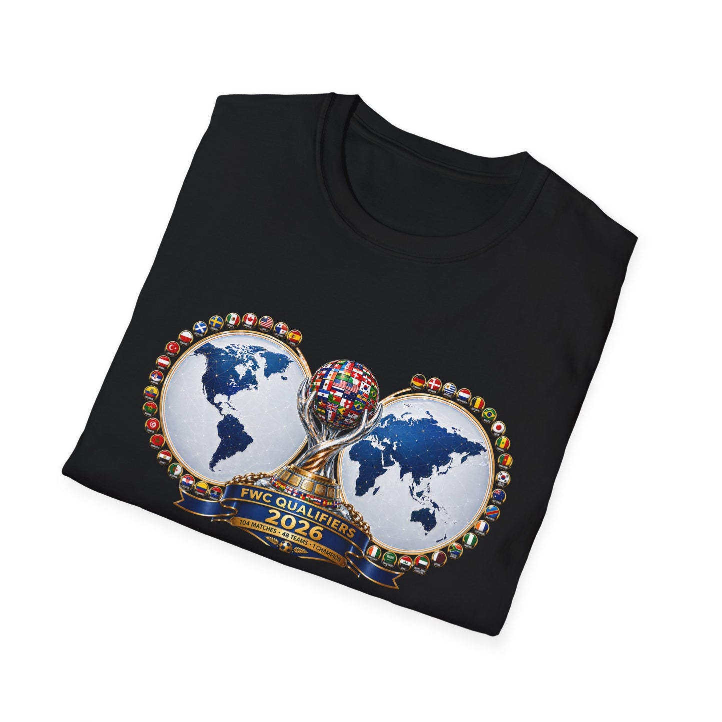 World Cup 2026 Soccer Trophy T-Shirt – Global Teams Emblem