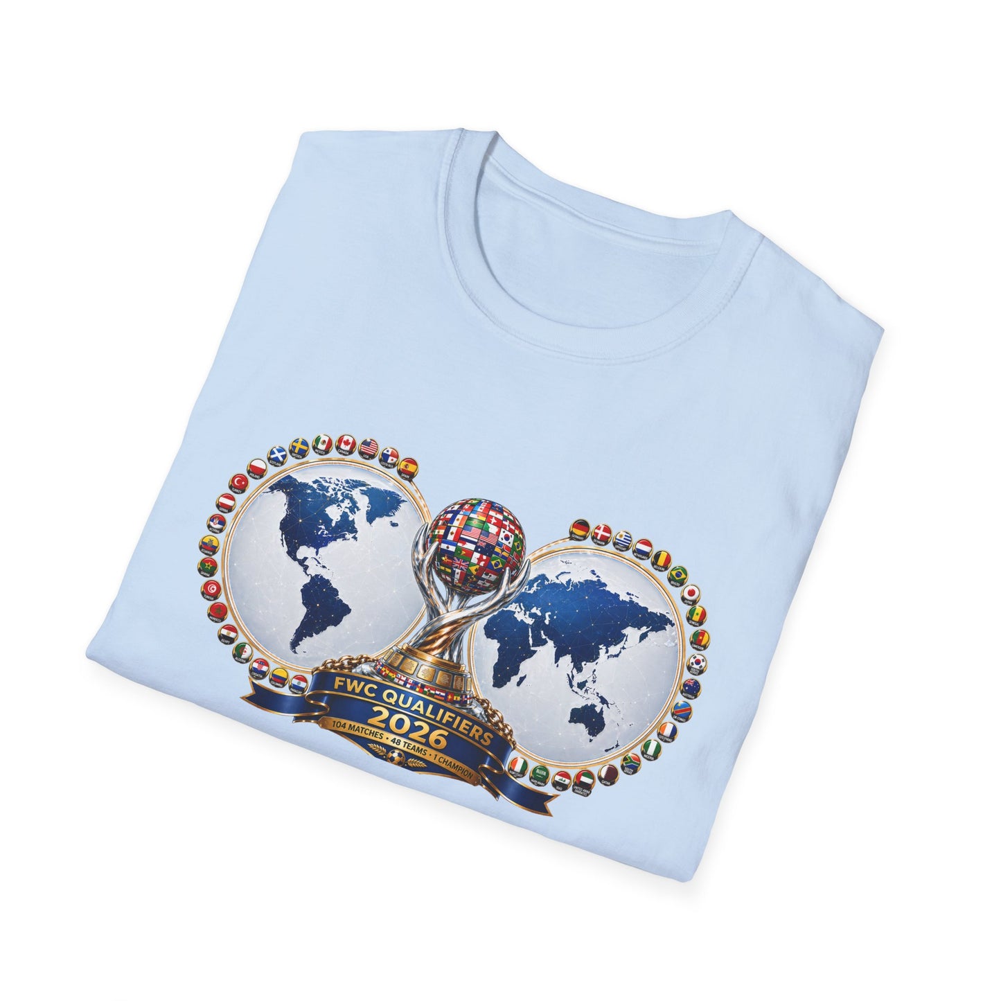 World Cup 2026 Soccer Trophy T-Shirt – Global Teams Emblem
