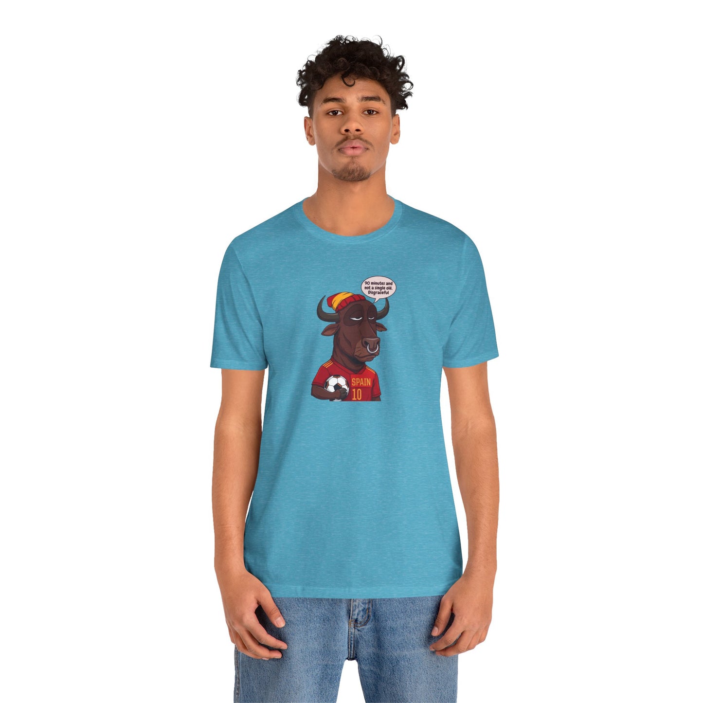 Bull Soccer Fan Tee – "I support my team with passion" Spain Jersey Design