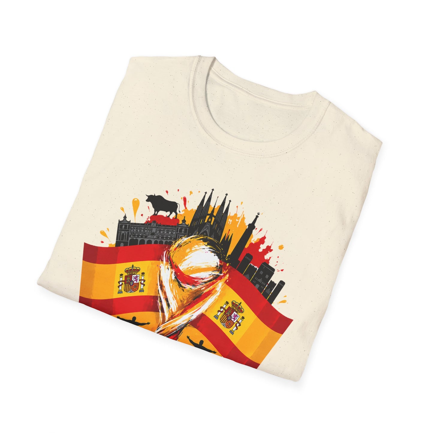 Spain 2026 World Cup T-Shirt – Spanish Flag & Trophy Soccer Fan Tee