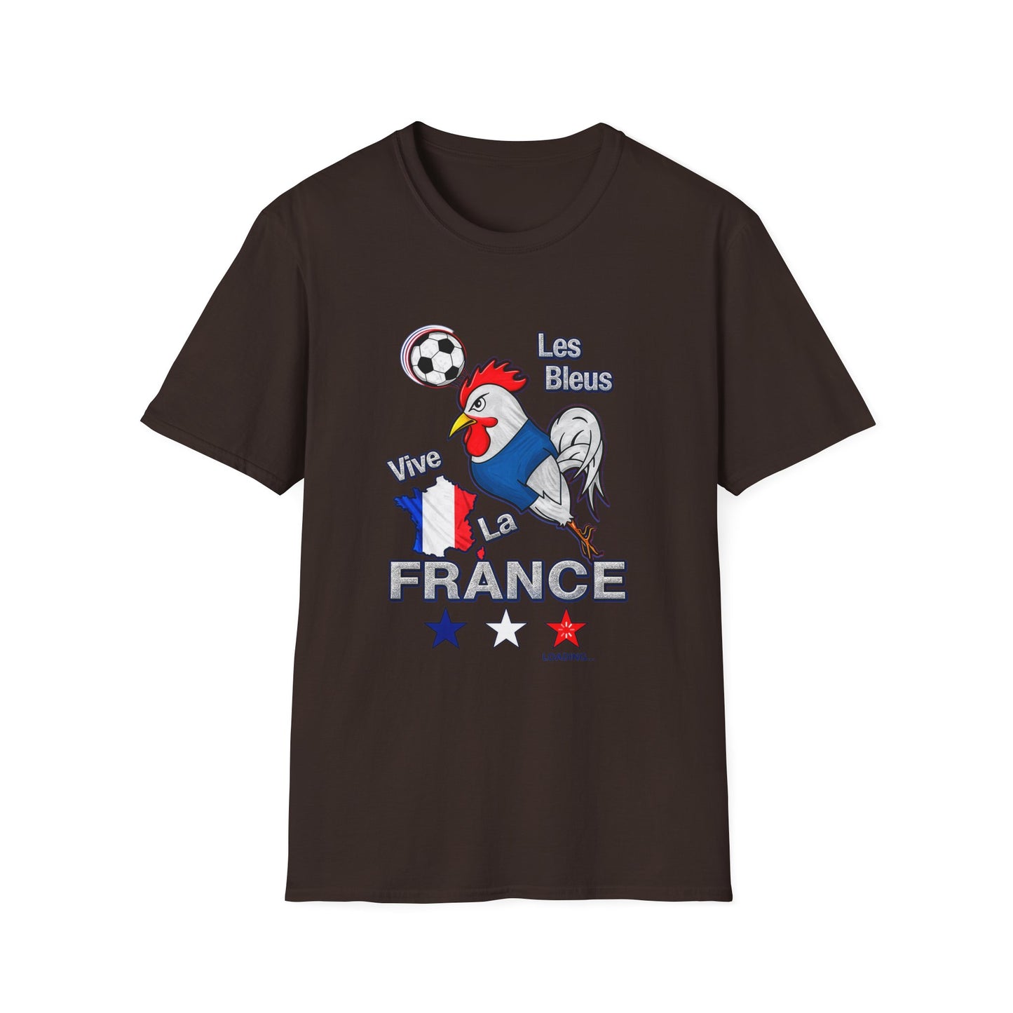 France Soccer T-Shirt – "Vive France" Les Bleus Rooster Football Tee