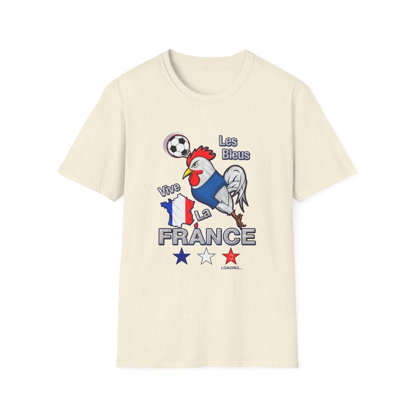 France Soccer T-Shirt – "Vive France" Les Bleus Rooster Football Tee