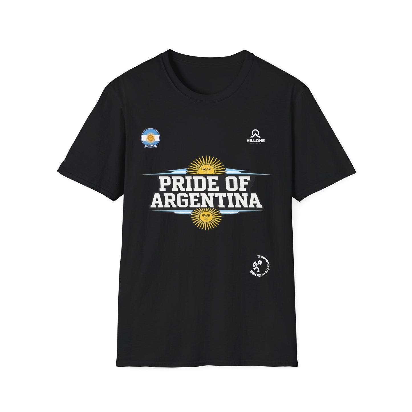 Pride of Argentina T-Shirt — Argentine Flag Sun Football Fan Tee