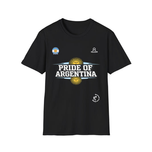 Pride of Argentina T-Shirt — Argentine Flag Sun Football Fan Tee