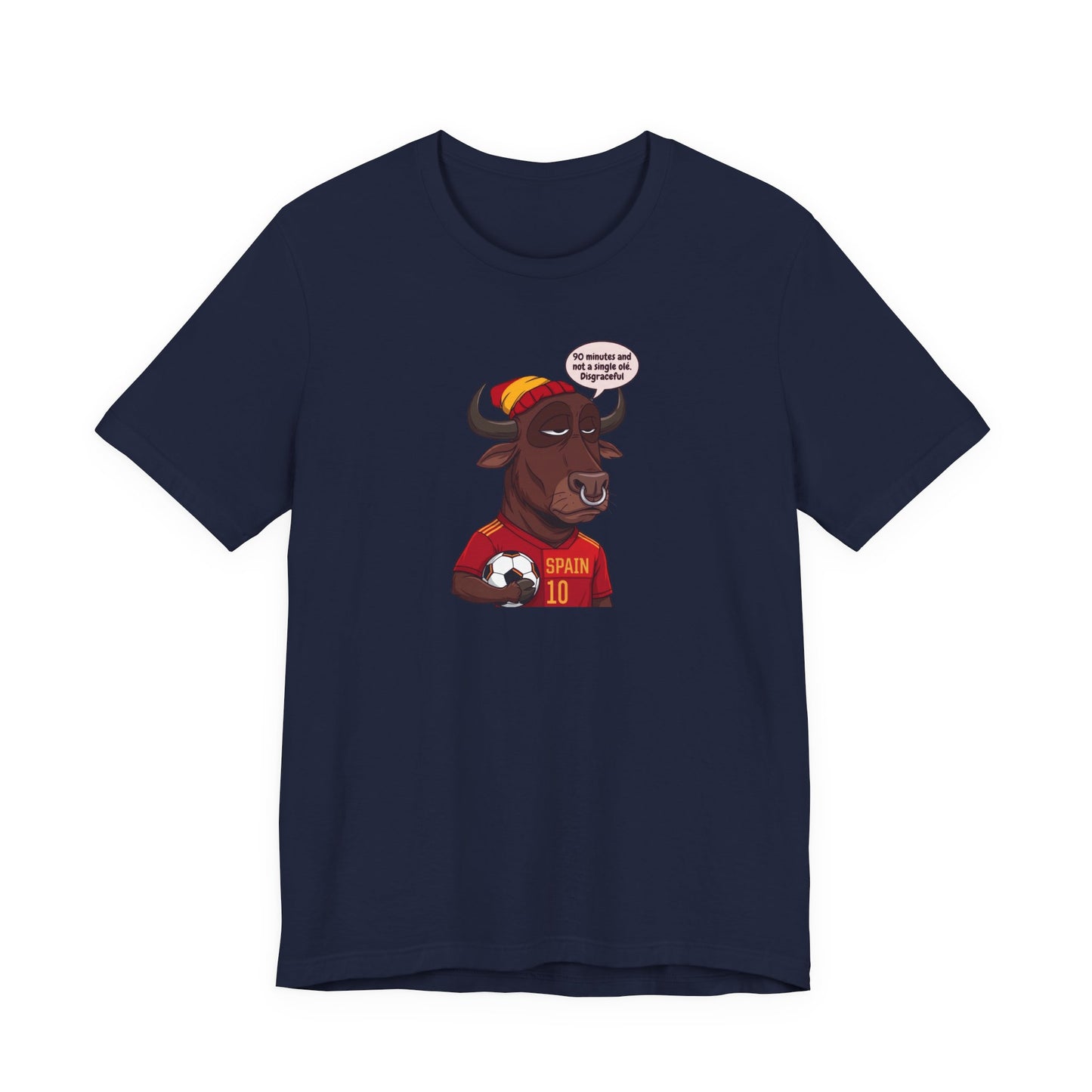 Bull Soccer Fan Tee – "I support my team with passion" Spain Jersey Design
