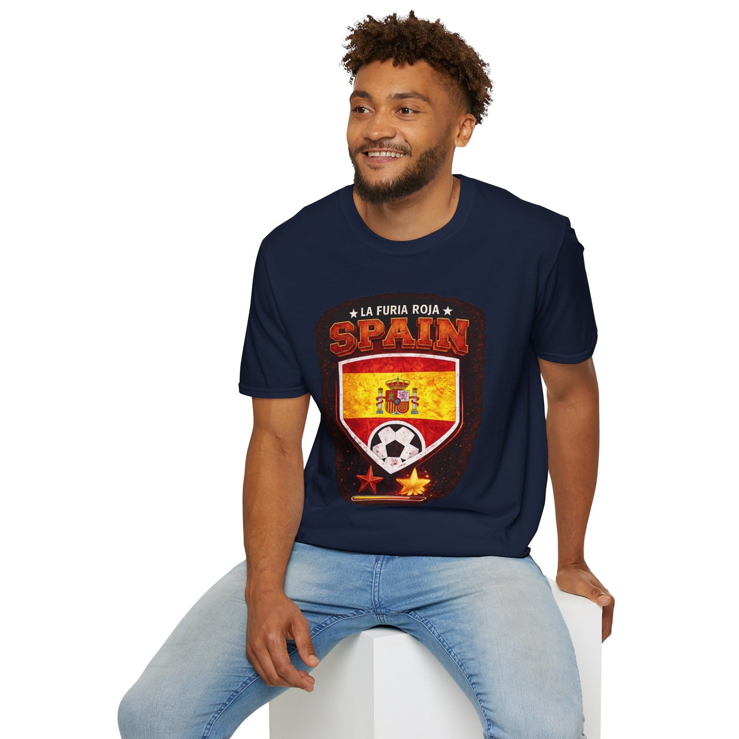 Spain Soccer Crest T-Shirt – "La Furia Roja" Football Jersey Tee