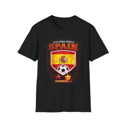 Spain Soccer Crest T-Shirt – "La Furia Roja" Football Jersey Tee