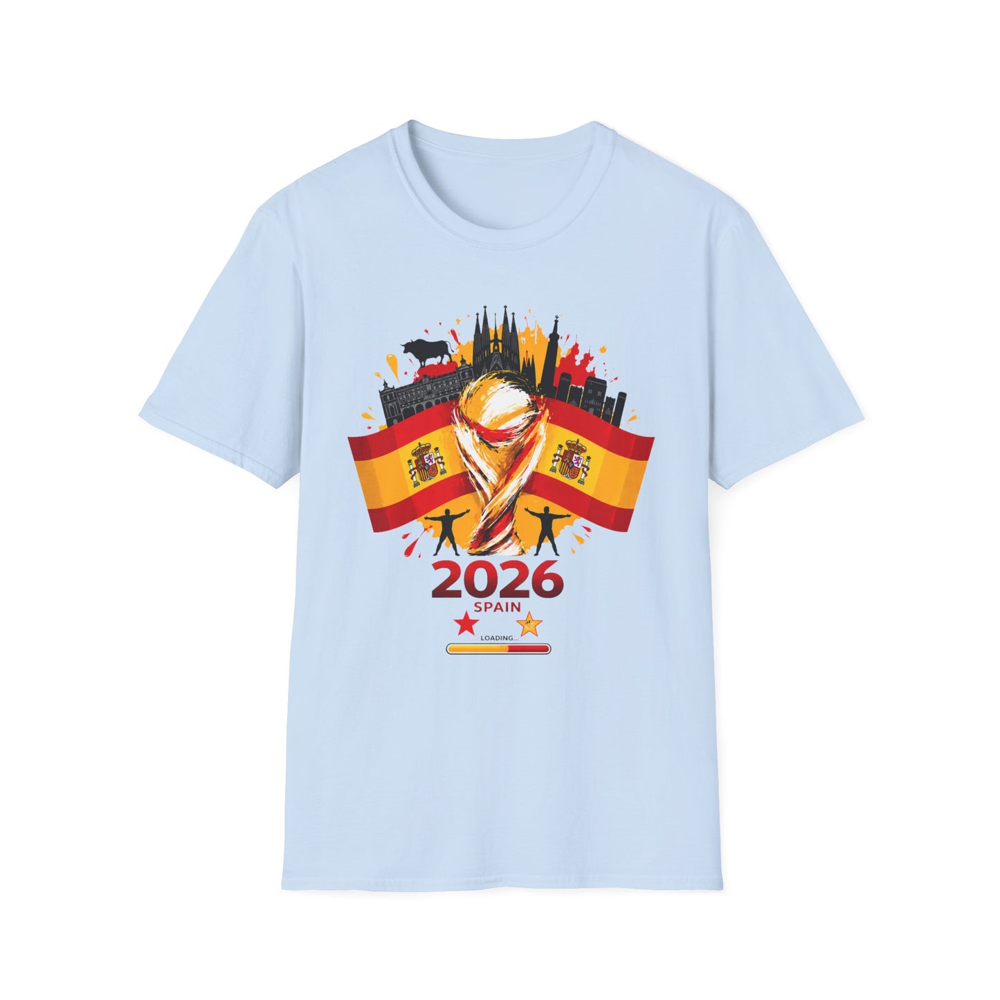 Spain 2026 World Cup T-Shirt – Spanish Flag & Trophy Soccer Fan Tee