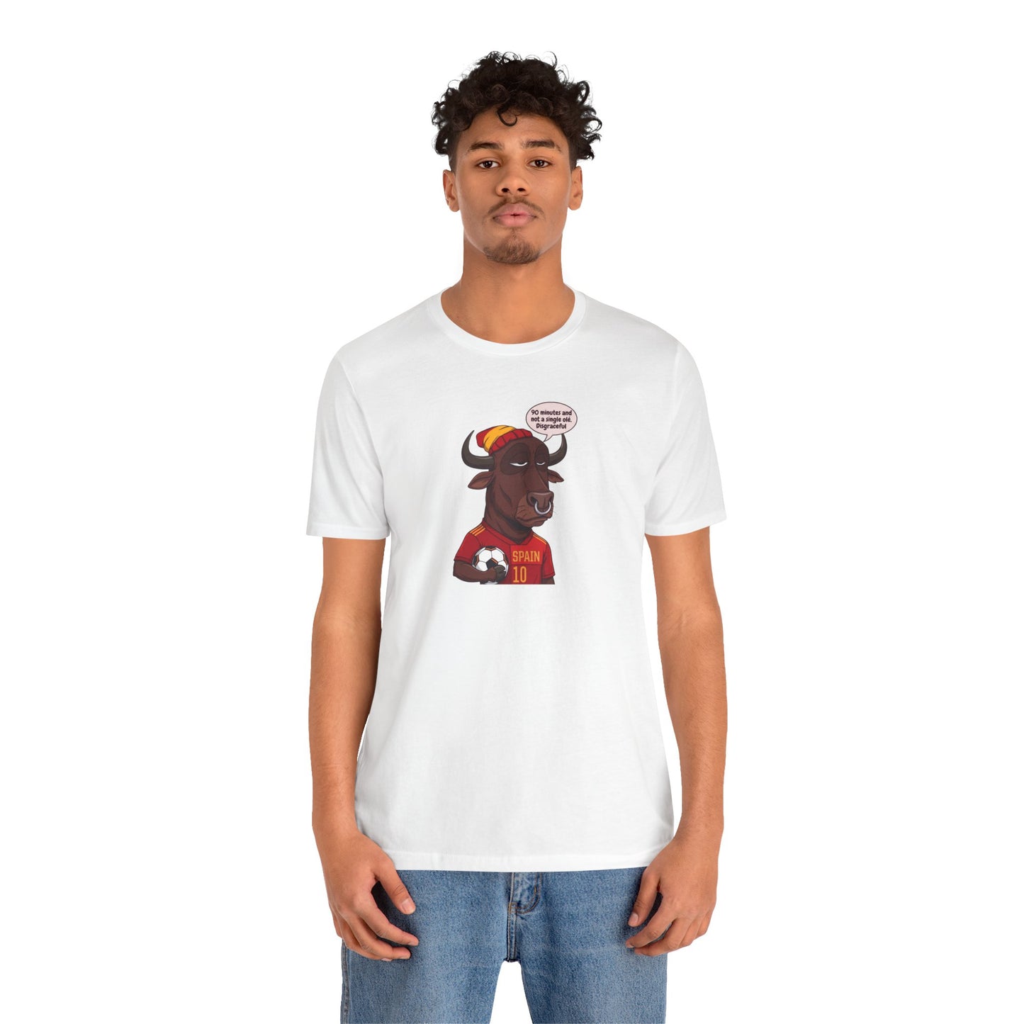 Bull Soccer Fan Tee – "I support my team with passion" Spain Jersey Design