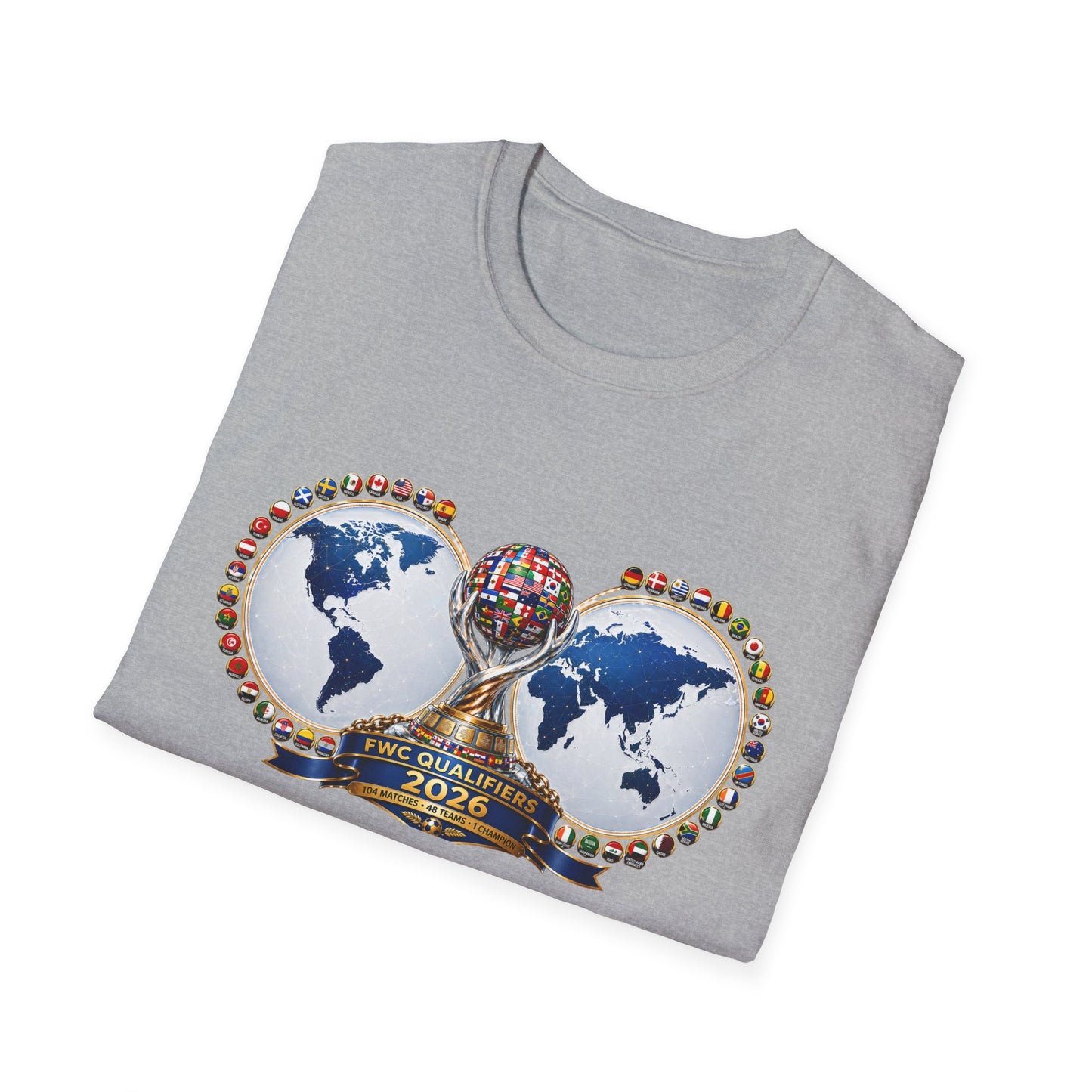 World Cup 2026 Soccer Trophy T-Shirt – Global Teams Emblem