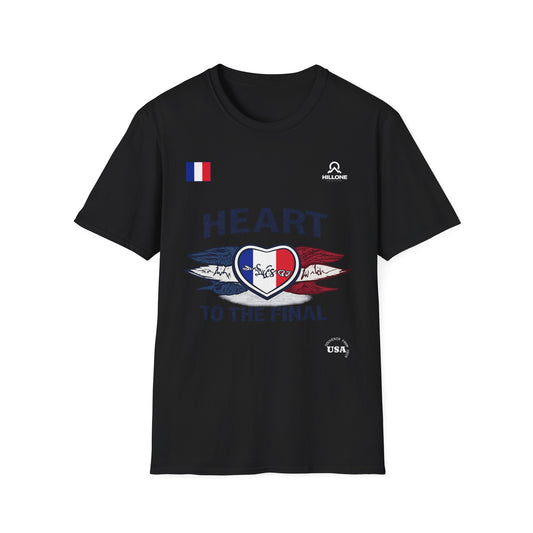 Heart to the Final T-Shirt — French Flag Soccer Fan Tee