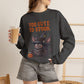 Sweatshirt — 'Too Cute to Spook' Halloween Witch Bat Crewneck