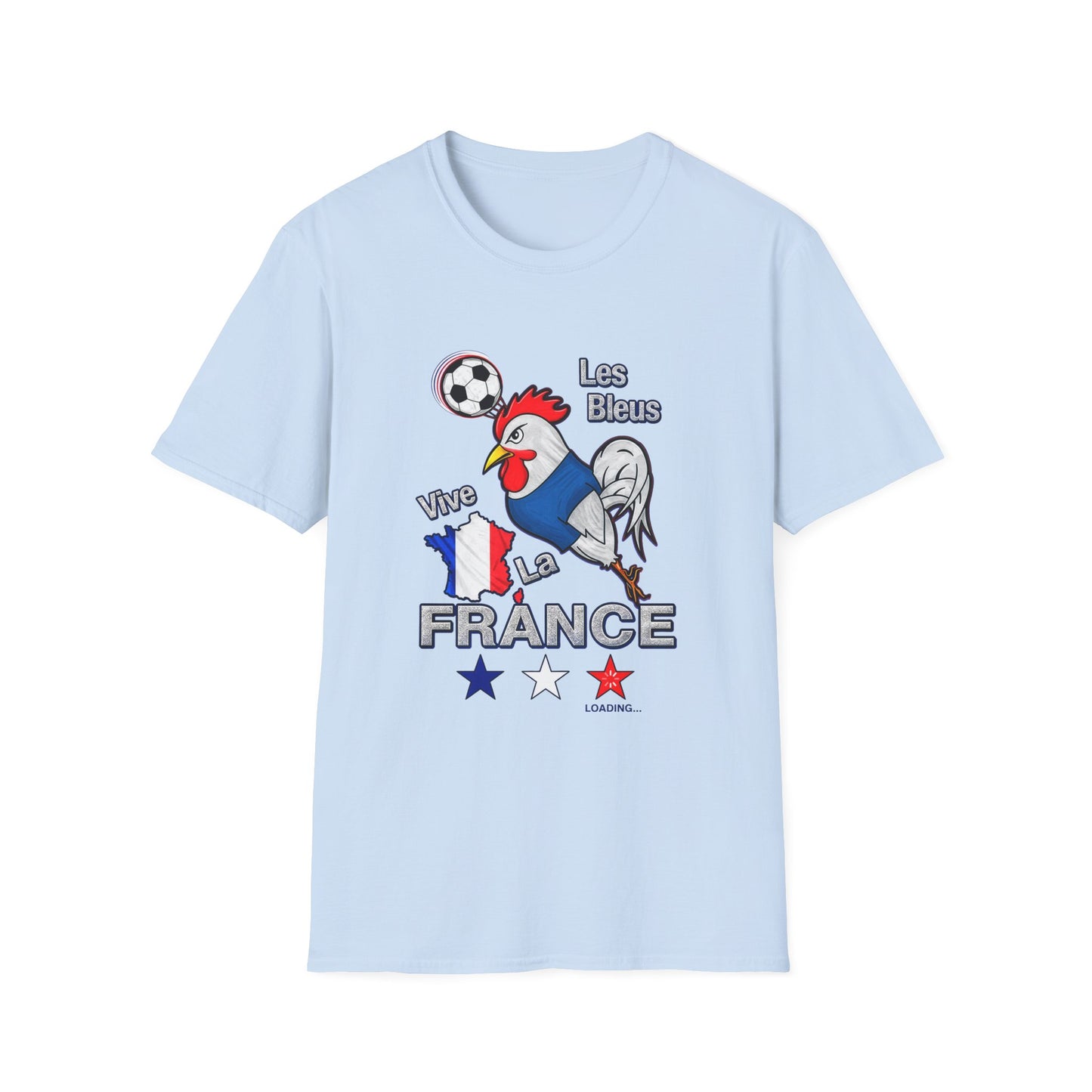 France Soccer T-Shirt – "Vive France" Les Bleus Rooster Football Tee
