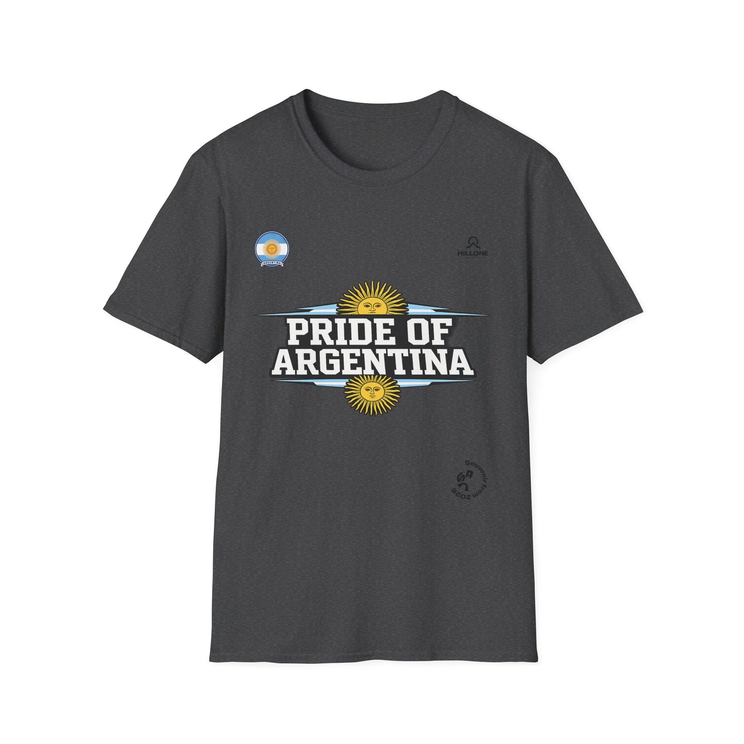 Pride of Argentina T-Shirt — Argentine Flag Sun Football Fan Tee