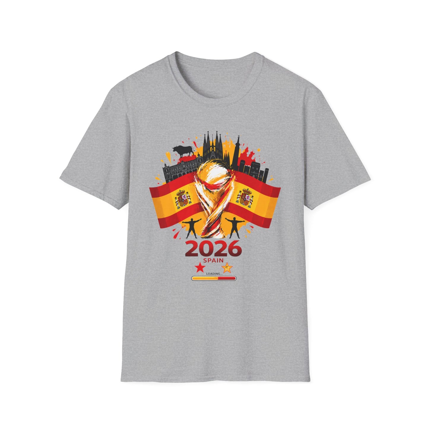 Spain 2026 World Cup T-Shirt – Spanish Flag & Trophy Soccer Fan Tee