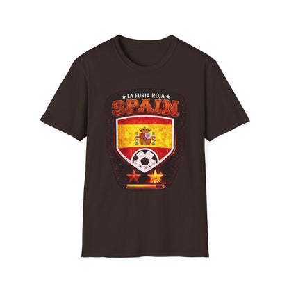 Spain Soccer Crest T-Shirt – "La Furia Roja" Football Jersey Tee