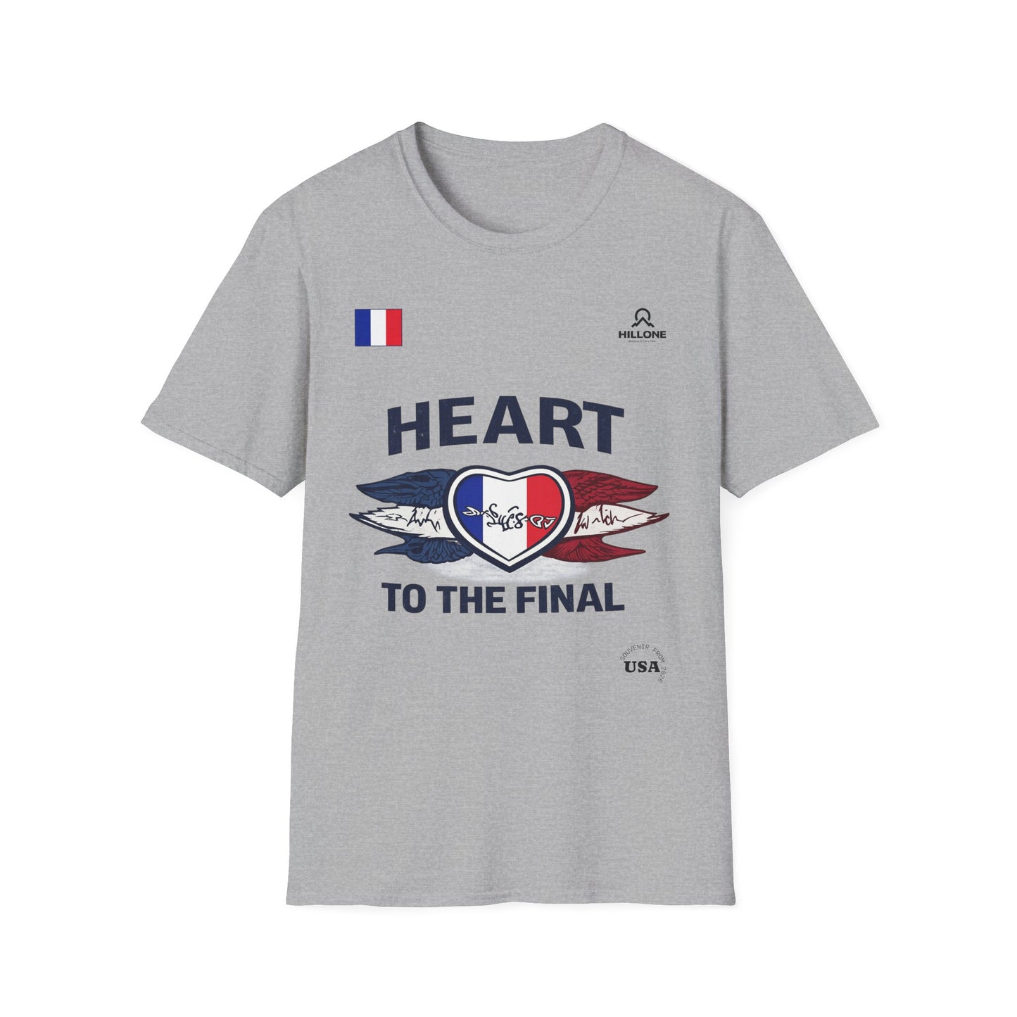 Heart to the Final T-Shirt — French Flag Soccer Fan Tee